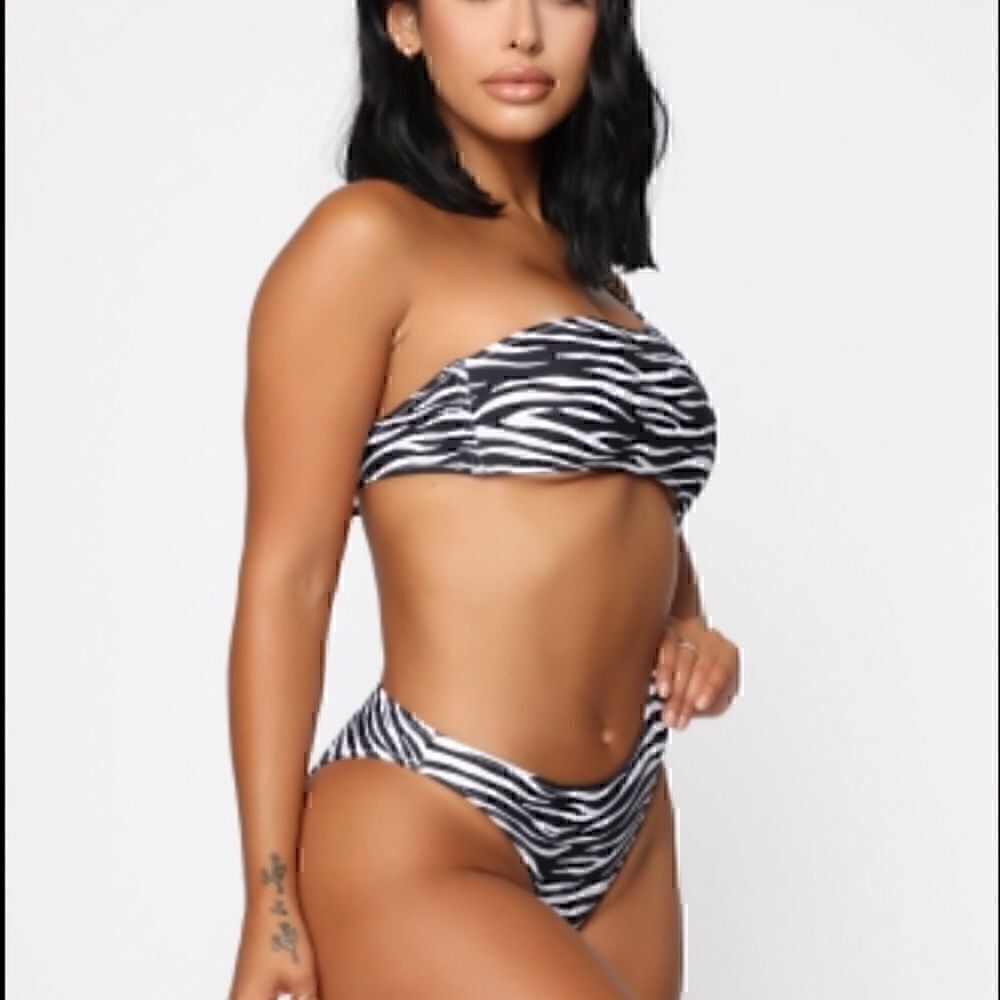 NEW! Fashion Nova Cut It Out Swimsuit-Zebra-Sz 1X